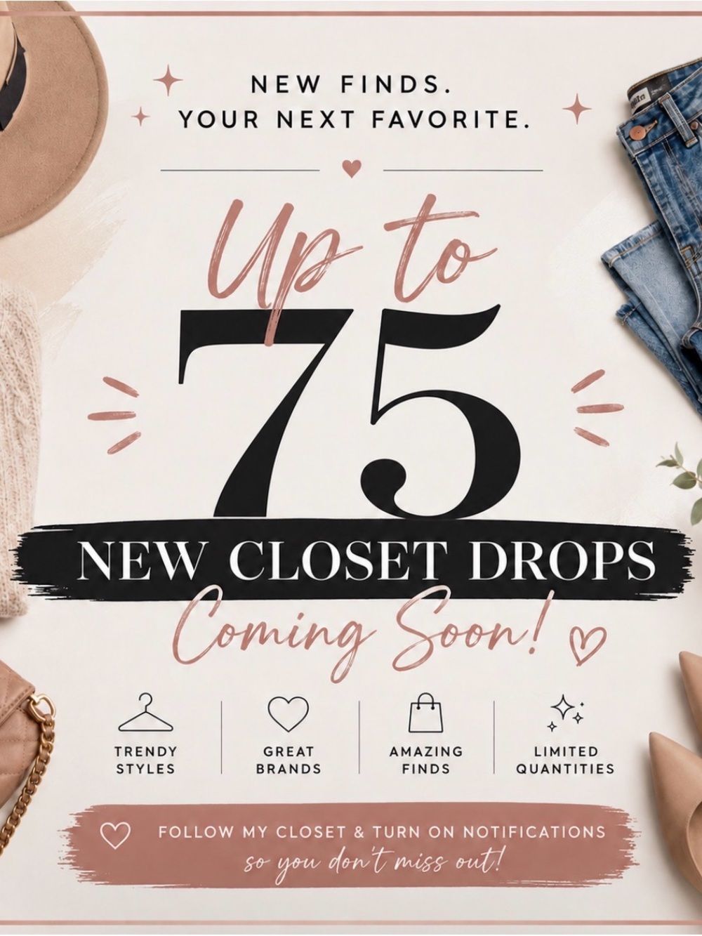 COMING SEPTEMBER!!  75+ NEW DROPS COMING SOON…Lots of fall apparel